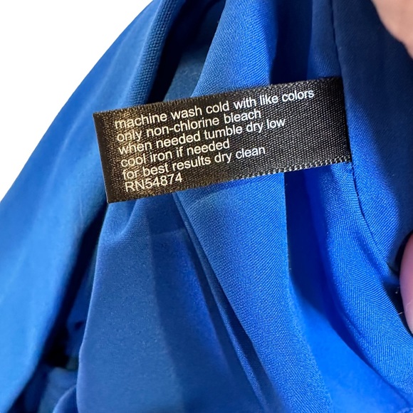 Express Pencil Skirt Womens Embellished Stretch Slit Lined Professional Blue 00 - Picture 6 of 8